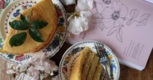 summer seasonal cake baking rose sponge cake recipe